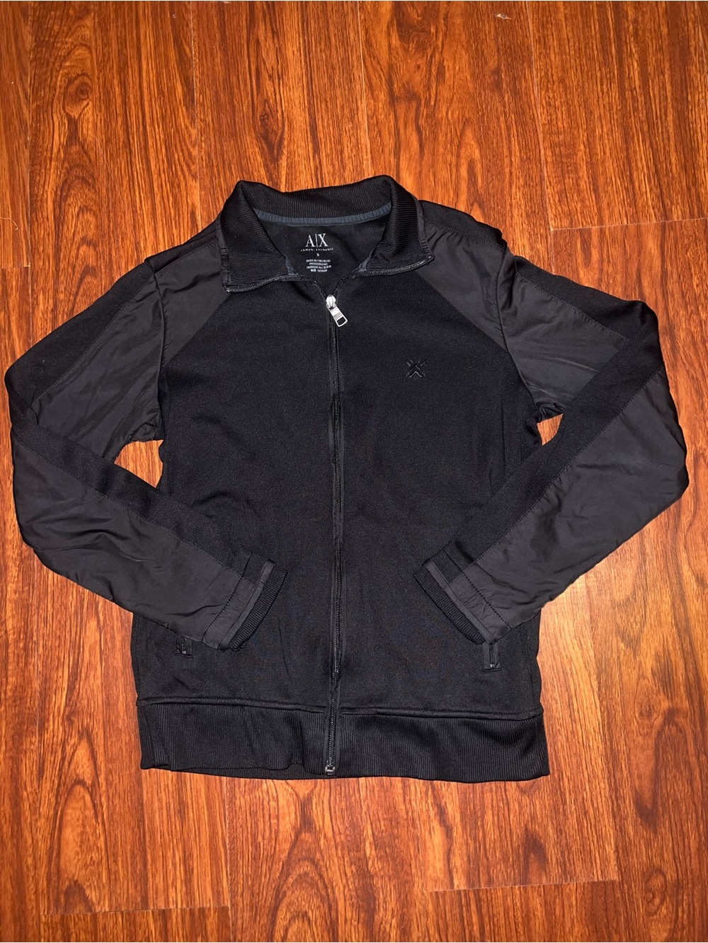 A|X Armani Exchange Black Lightweight Zip Jacket